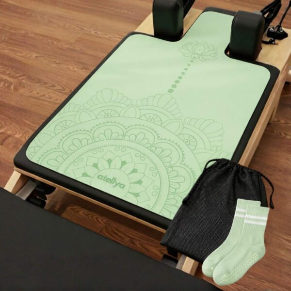 Atellya Pilates Reformer Mat Set – Mint Green | Non-Slip, Ultra-Light & Hygienic Cover