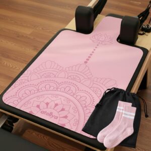 Atellya Pilates Reformer Mat Set – Pink | Non-Slip, Ultra-Light & Hygienic Cover
