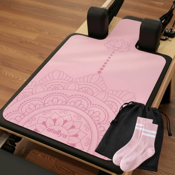 Atellya Pilates Reformer Mat Set – Pink | Non-Slip, Ultra-Light & Hygienic Cover