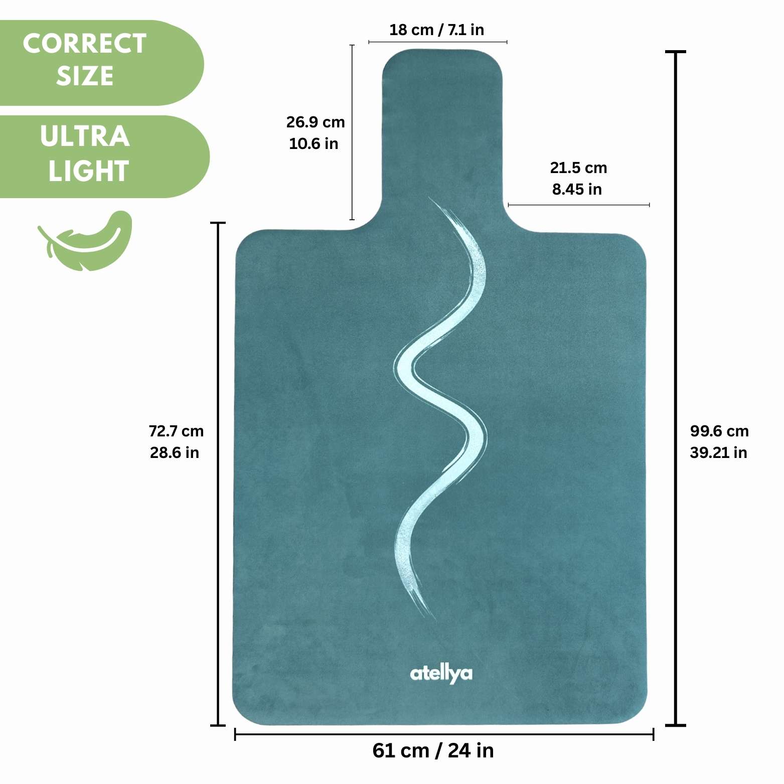 Atellya Pilates Reformer Mat Set – Dark Green S | Non-Slip, Ultra-Light & Hygienic Cover - Image 3