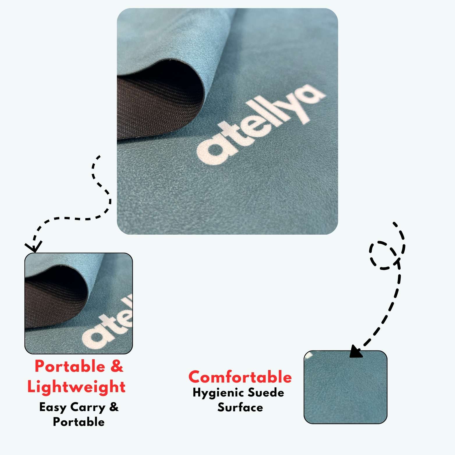 Atellya Pilates Reformer Mat Set – Dark Green S | Non-Slip, Ultra-Light & Hygienic Cover - Image 4